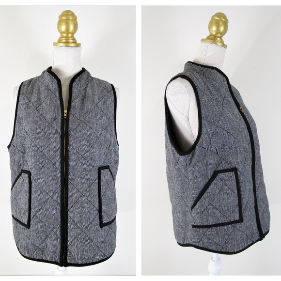 41 Hawthorn Jackets & Blazers - 41 Hawthorn Shara Vest Quilted Herringbone Gray